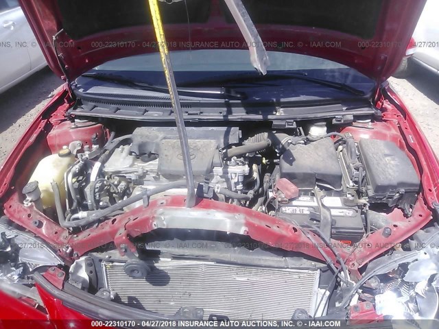 JTKJF5C79E3074704 - 2014 TOYOTA SCION TC 红色 照片 10