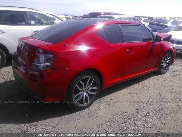 JTKJF5C79E3074704 - 2014 TOYOTA SCION TC RED photo 4