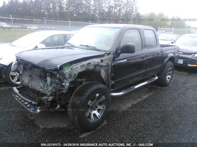 5TEHN72N74Z314790 - 2004 TOYOTA TACOMA DOUBLE CAB 黑色 照片 2
