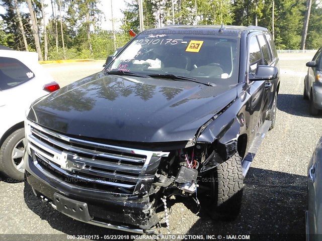 1GNSKBKC5GR136949 - 2016 CHEVROLET TAHOE K1500 LT BLACK photo 2