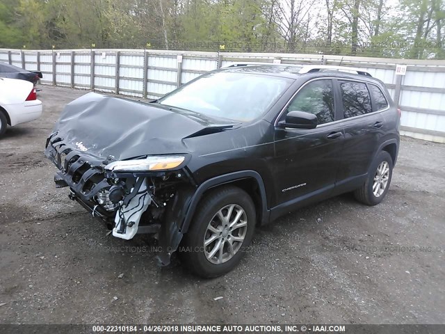 1C4PJMCB6FW614718 - 2015 JEEP CHEROKEE LATITUDE BLACK photo 2