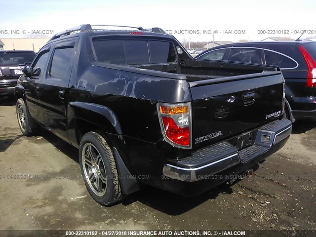 2HJYK16456H548847 - 2006 HONDA RIDGELINE RTS BLACK photo 3