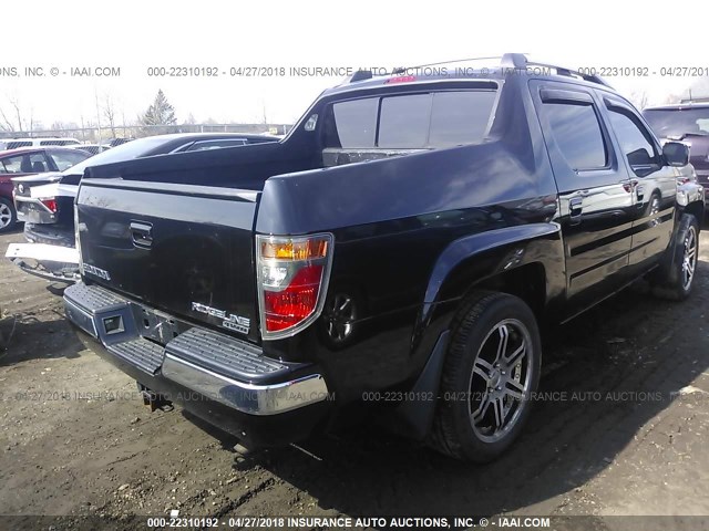 2HJYK16456H548847 - 2006 HONDA RIDGELINE RTS BLACK photo 4