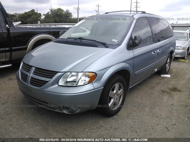 2D4GP44L86R778795 - 2006 DODGE GRAND CARAVAN SXT Light Blue photo 2