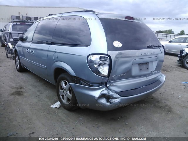 2D4GP44L86R778795 - 2006 DODGE GRAND CARAVAN SXT Light Blue photo 3