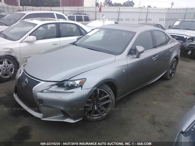 JTHBA1D25G5028654 - 2016 LEXUS IS 200T GRAY photo 2