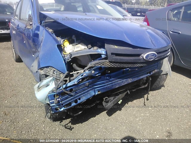 1FAHP3GN0AW270951 - 2010 FORD FOCUS SES BLUE photo 6