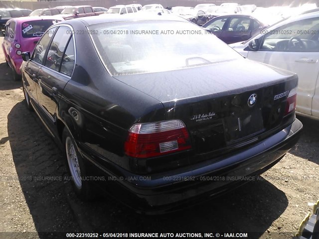 WBADT43431GX22390 - 2001 BMW 525 I AUTOMATIC BLACK photo 3