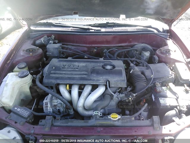 2T1BR12E6YC365104 - 2000 TOYOTA COROLLA VE/CE/LE 红色 照片 10