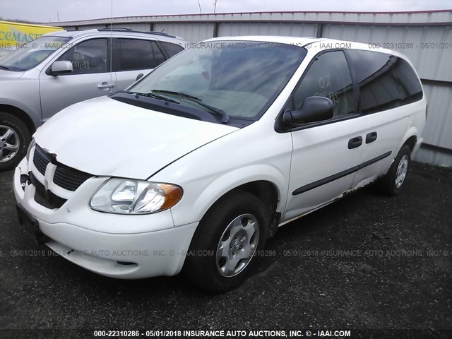 1D4GP24R43B238945 - 2003 DODGE GRAND CARAVAN SE WHITE photo 2