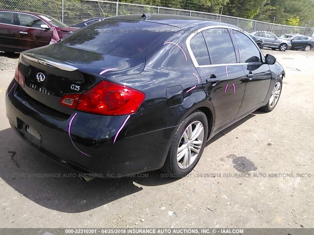 JN1DV6AP5BM830196 - 2011 INFINITI G25 JOURNEY BLACK photo 4