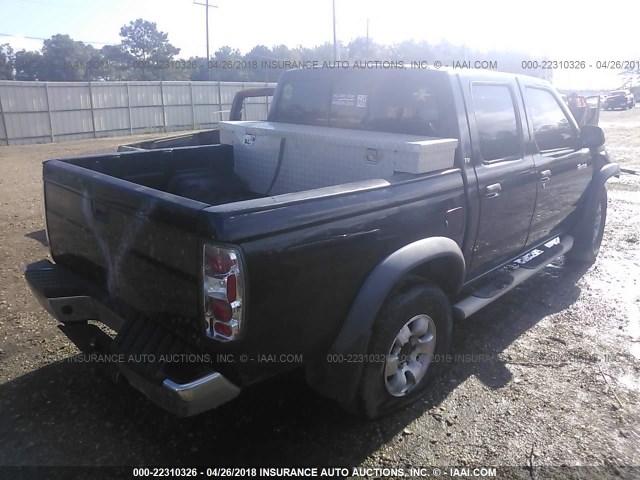 1N6ED27T4YC354391 - 2000 NISSAN FRONTIER CREW CAB XE/CREW CAB SE BLACK photo 4