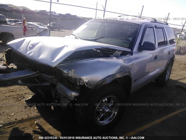 1B4HS38N12F212076 - 2002 DODGE DURANGO SPORT/SXT SILVER photo 2