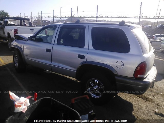 1B4HS38N12F212076 - 2002 DODGE DURANGO SPORT/SXT SILVER photo 3