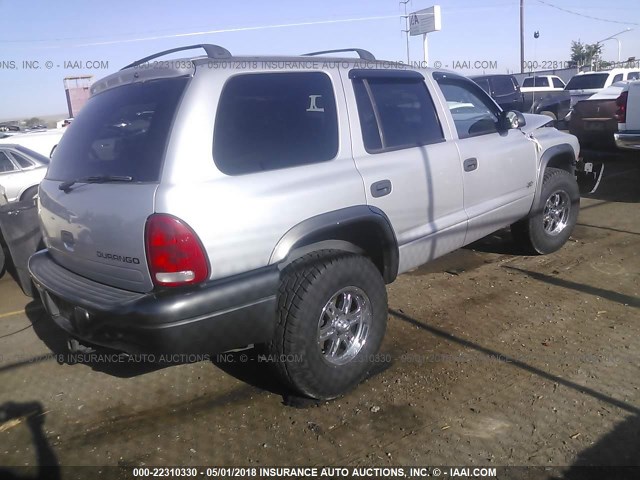 1B4HS38N12F212076 - 2002 DODGE DURANGO SPORT/SXT SILVER photo 4