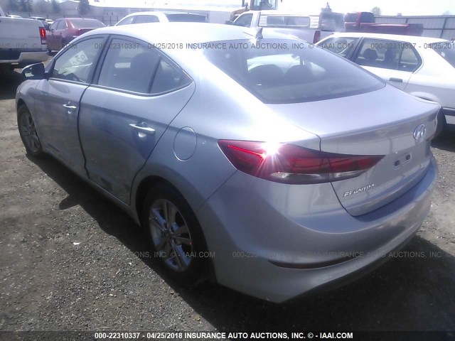 5NPD84LF5HH157135 - 2017 HYUNDAI ELANTRA SE/VALUE/LIMITED SILVER photo 3