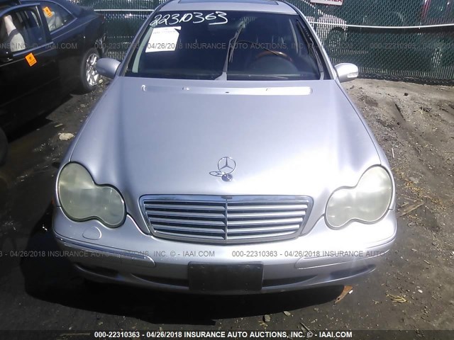 WDBRF64JX1F076088 - 2001 MERCEDES-BENZ C 320 SILVER photo 6