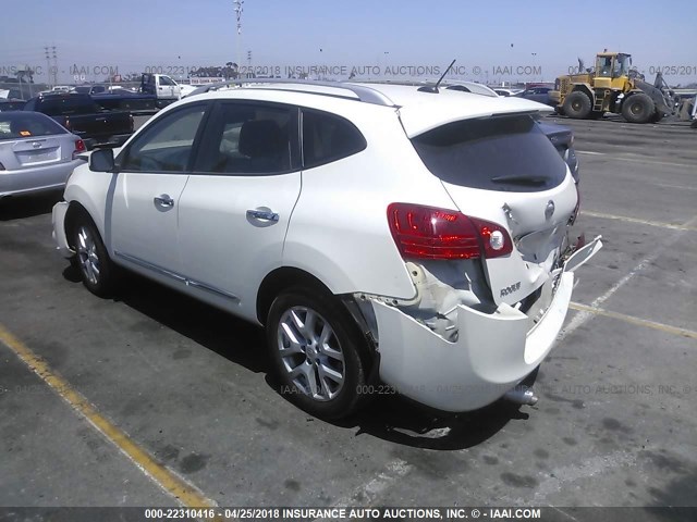 JN8AS5MT9BW186626 - 2011 NISSAN ROGUE S/SV/KROM WHITE photo 3