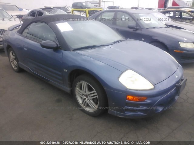 4A3AE55H83E125690 - 2003 MITSUBISHI ECLIPSE SPYDER GT BLUE photo 1