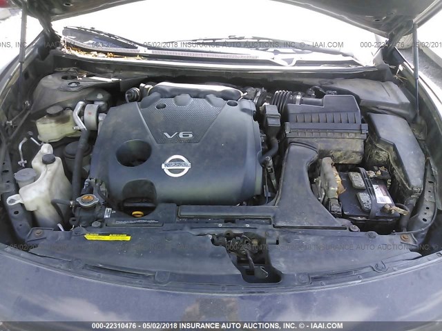 1N4AA5AP8CC802055 - 2012 NISSAN MAXIMA S/SV BLACK photo 10