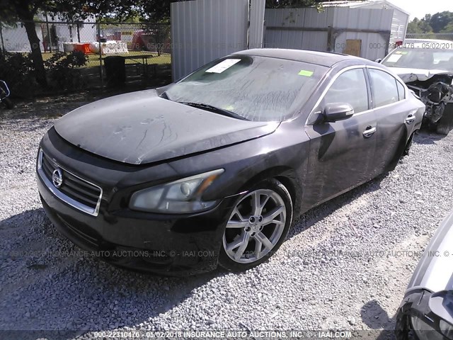 1N4AA5AP8CC802055 - 2012 NISSAN MAXIMA S/SV BLACK photo 2