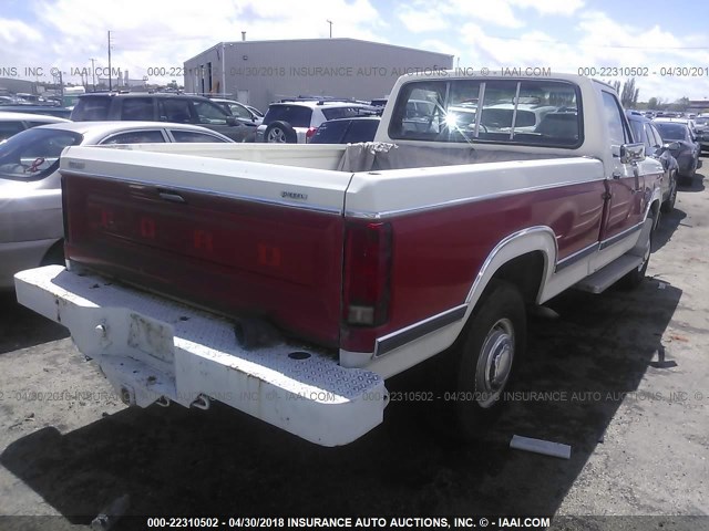 1FTHF251XEPB36441 - 1984 FORD F250 WHITE photo 4