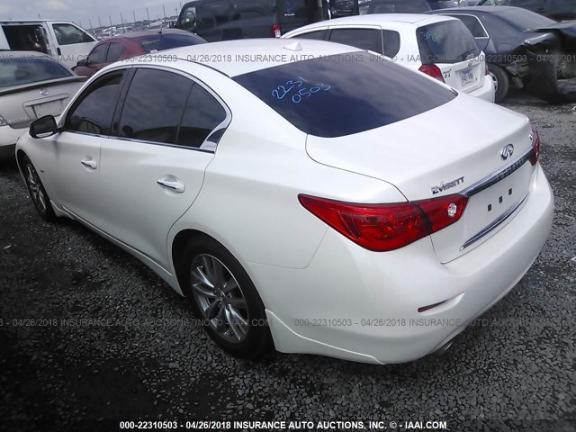 JN1EV7AP4GM303042 - 2016 INFINITI Q50 PREMIUM/SPORT WHITE photo 3