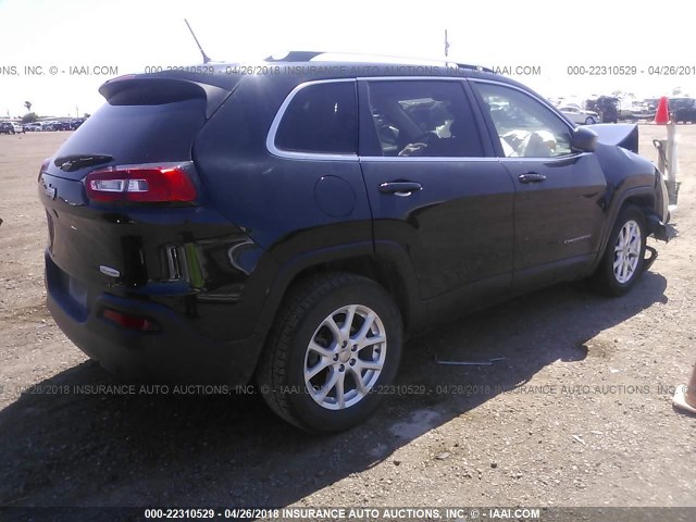 1C4PJLCB7EW168457 - 2014 JEEP CHEROKEE LATITUDE BLACK photo 4