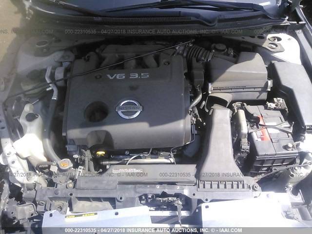 1N4BL24E48C112706 - 2008 NISSAN ALTIMA 3.5SE SILVER photo 10