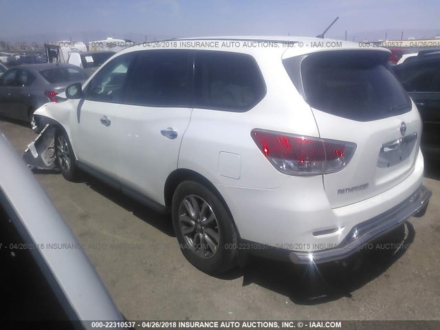 5N1AR2MN9EC637305 - 2014 NISSAN PATHFINDER S/SV/SL/PLATINUM 白色 照片 3