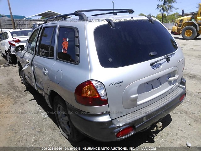 KM8SC73D94U689022 - 2004 HYUNDAI SANTA FE GLS/LX SILVER photo 3