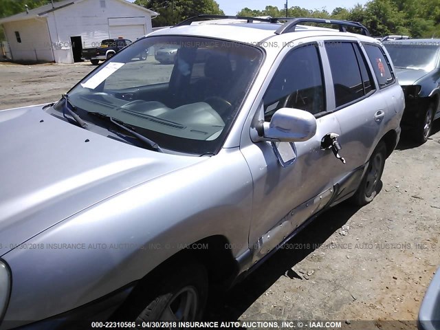 KM8SC73D94U689022 - 2004 HYUNDAI SANTA FE GLS/LX SILVER photo 6