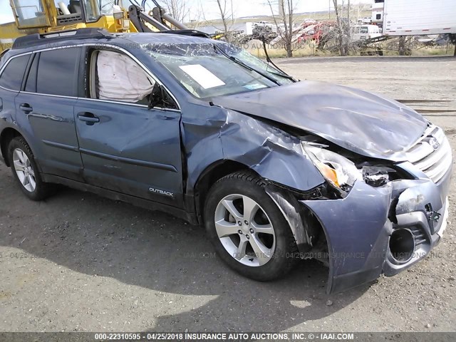 4S4BRBLC8E3226045 - 2014 SUBARU OUTBACK 2.5I LIMITED BLUE photo 6