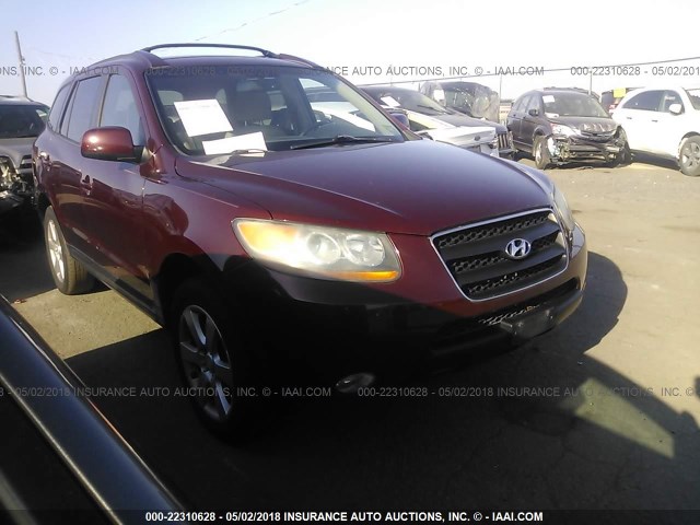 5NMSH73E87H039818 - 2007 HYUNDAI SANTA FE SE/LIMITED BURGUNDY photo 1