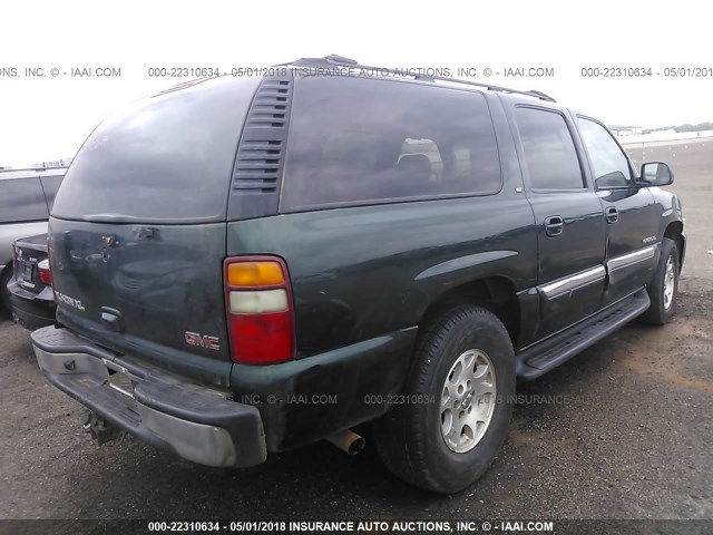 3GKFK16Z32G327074 - 2002 GMC YUKON XL K1500 GREEN photo 4