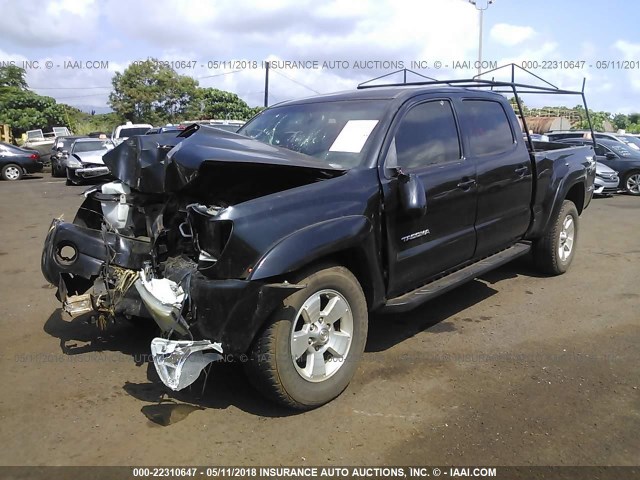 5TEMU52N18Z513653 - 2008 TOYOTA TACOMA DOUBLE CAB LONG BED BLACK photo 2