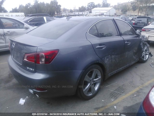 JTHBF5C23C5175981 - 2012 LEXUS IS 250 GRAY photo 4