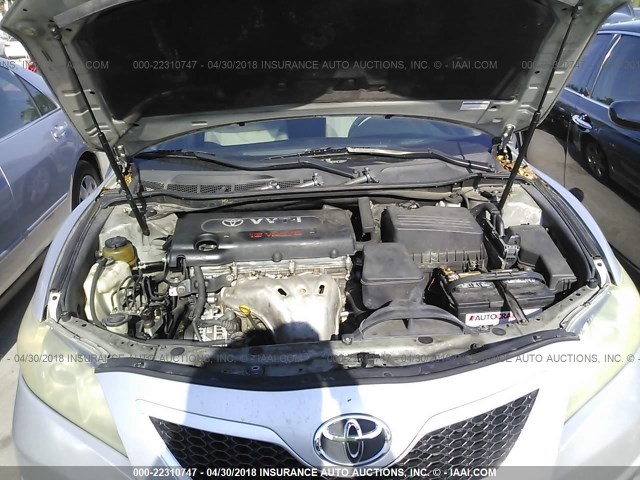 4T1BE46K47U012886 - 2007 TOYOTA CAMRY NEW GENERAT CE/LE/XLE/SE SILVER photo 10