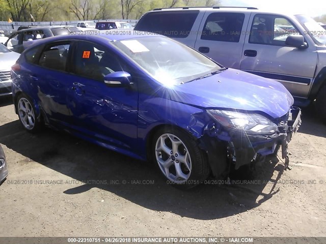 1FADP3L98EL355227 - 2014 FORD FOCUS ST BLUE photo 1