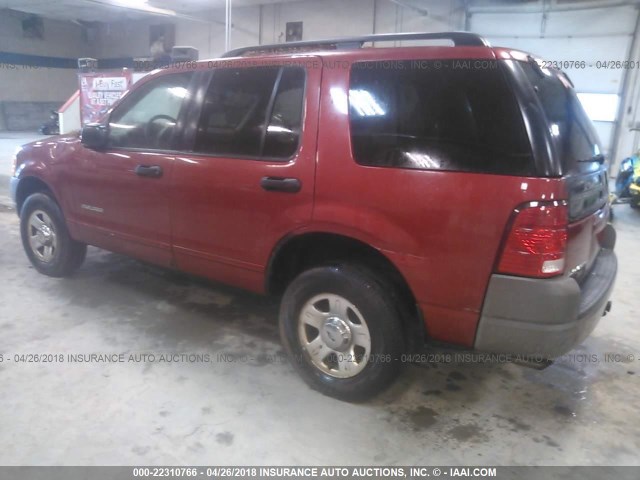 1FMZU72E92UB07262 - 2002 FORD EXPLORER XLS RED photo 3