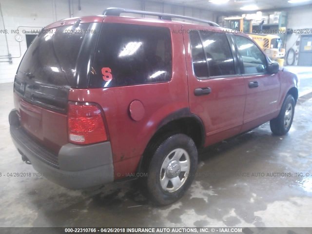 1FMZU72E92UB07262 - 2002 FORD EXPLORER XLS RED photo 4