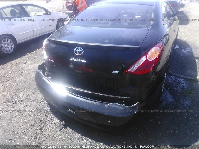 4T1CE38P84U950148 - 2004 TOYOTA CAMRY SOLARA SE/SLE BLACK photo 6