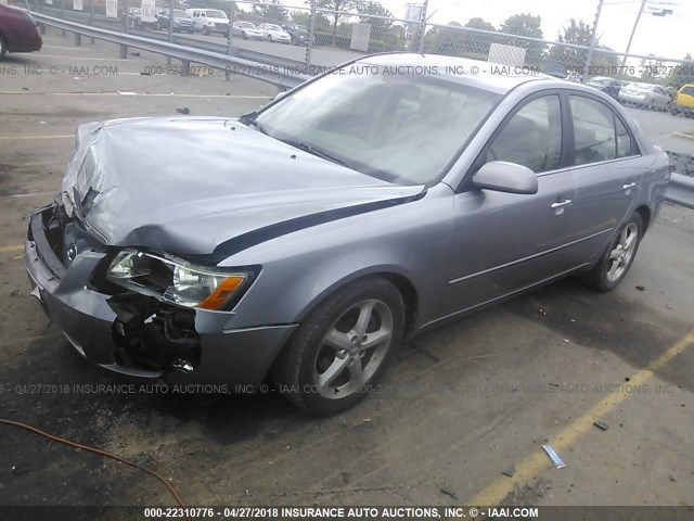 5NPEU46F26H079972 - 2006 HYUNDAI SONATA GLS/LX GRAY photo 2