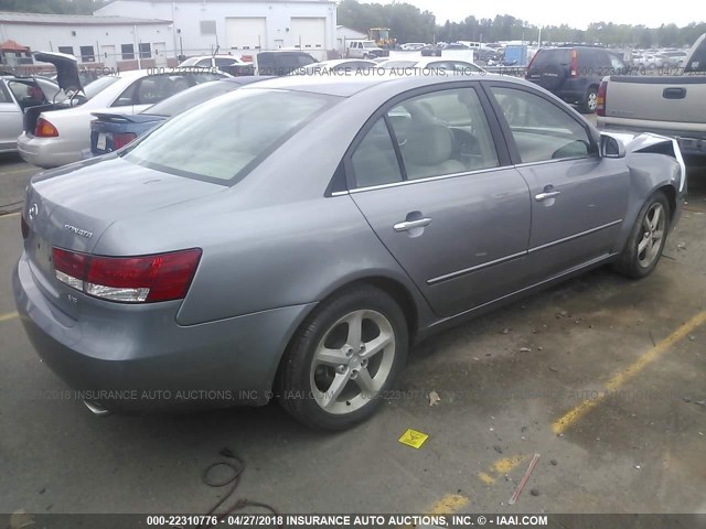 5NPEU46F26H079972 - 2006 HYUNDAI SONATA GLS/LX GRAY photo 4