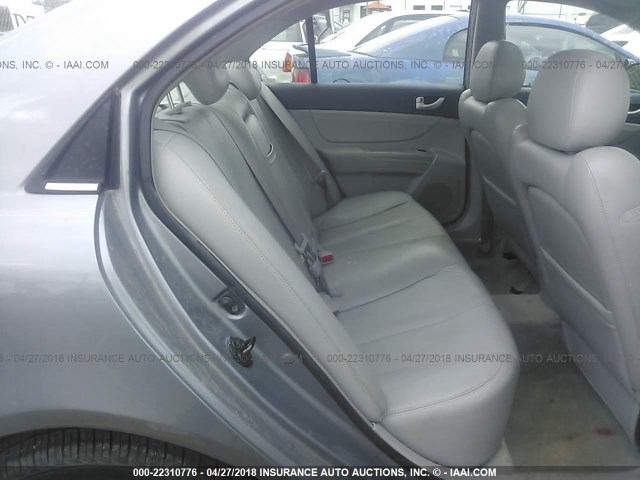 5NPEU46F26H079972 - 2006 HYUNDAI SONATA GLS/LX GRAY photo 8