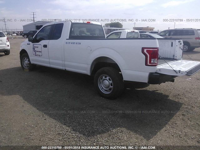 1FTEX1CF3GKD66895 - 2016 FORD F150 SUPER CAB WHITE photo 3