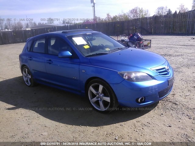 JM1BK343551227307 - 2005 MAZDA 3 HATCHBACK BLUE photo 1
