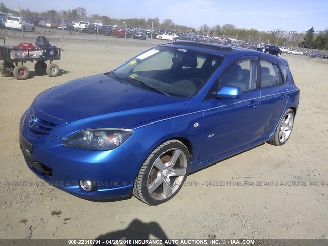 JM1BK343551227307 - 2005 MAZDA 3 HATCHBACK BLUE photo 2