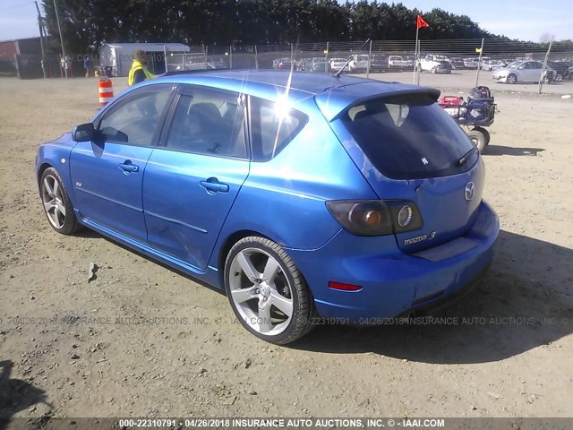 JM1BK343551227307 - 2005 MAZDA 3 HATCHBACK BLUE photo 3