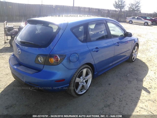 JM1BK343551227307 - 2005 MAZDA 3 HATCHBACK BLUE photo 4